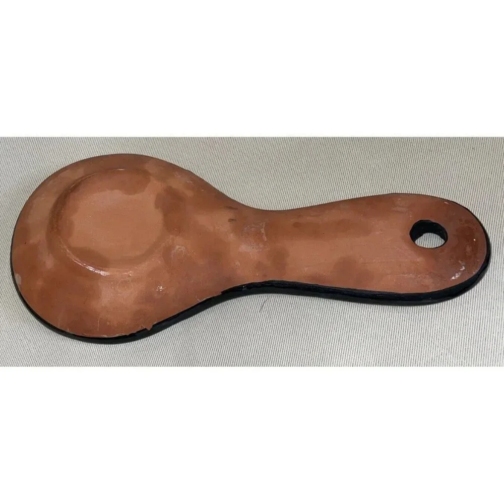 Spoon Rest Bright Colorful Floral Flowers Wall Decor Pottery Clay 8.5 Inch‎